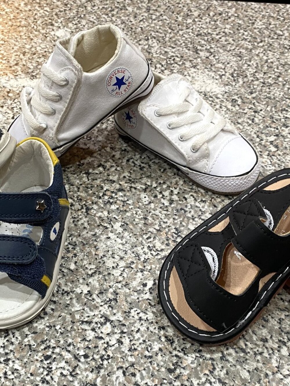 Lot of 3 Sandals/Sneakers-CONVERSE Chuck Taylor/FALCOTTO/ Jingpin- Infant Sz 3/4